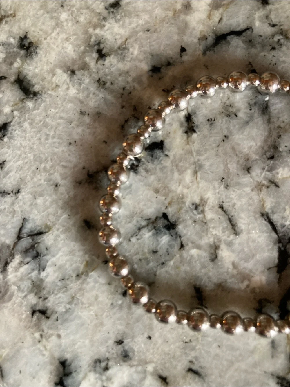 Milor Sterling Silver Beaded Stretch Bracelet - Silver